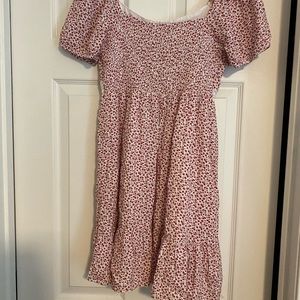 Red floral babydoll dress. hollister